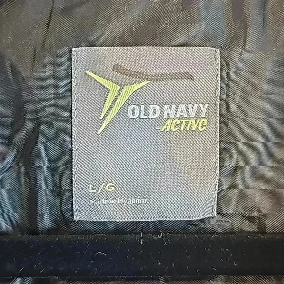 Old Navy Active black and neon green athletic zipper vest size L sku0084 - Picture 5 of 6